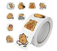 Autocollants Capybara - Autocollants d'animaux de dessins animés, mignons décalcomanies de Capybara | Autocollants Capibara autocollants pour albums de découpe, ordinateur portable, skateboard