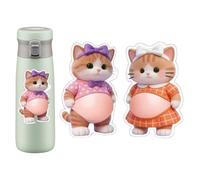 Autocollants Cartoon, 2 Pièces Décoration Sensorielle Thème Animaux, Autocollants Cartoon à Presser 3D, Pour Garçons Adolescents Étudiants Coque De Laptop Téléphone Bouteille