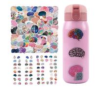 Autocollants Cérébraux - 110pcs Étanche Créatifs Étanches, Étiquettes Esthétiques Imperméables, Co-sbrapbook Cool Sticker Pour Ordinateur Portable, Bouteille D'eau, Planche À Roulettes, Téléphone, Ord