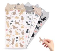 autocollants chat mignon kawaii autocollant chats drôle bricolage scrapbooking esthétique stickers imperméables vinyle sticker mignons dessin animé amusants esthétiques récompense cadeaux décorations