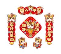 Autocollants cheval - Couplets du Nouvel An chinois 2026, décorations de cheval du Nouvel An, pour boutique, maison, école, bureau, café, table de chevet, fête, festival, bibliothèque, accessoires de