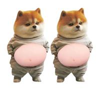 Autocollants Chiens pour | 2 Pièces Autocollants Animaux Rigolos 3D - Stickers Chien Mignons Décalcomanies Drôles | Fournitures Créatives pour Bureau École Classe Cahier Journal Téléphone Étudiants