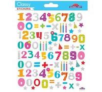 Autocollants - Chiffres et calculs - Anniversaire - Paillettes Multicolore G