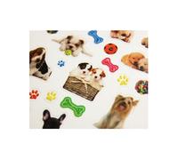Autocollants - Chiots - Paillettes - 1,8 cm