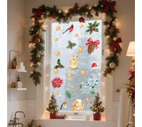 Autocollants ChristmFor as WFor All pour SeFor asonFor al Home DecorFor ation, FeFor aturing Festive Designs For and Long LFor asting PVC MFor ateriFor al Construction