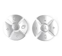 Autocollants Chromés ABS Boutons Roue Intérieure Voiture Décoration Couverture Pour Mercedes Pour Benz E C S GLK R ML GL CLS SLK Classe W204 W212 Intérieur Automobile(B)