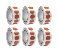 Autocollants circulaires à points rouges, 6 rouleaux, pour l ' organisation du bureau et de l ' école, le tri des fichiers, la gestion des, étiquettes circulaires