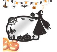 Autocollants citrouille d'Halloween | Décorations de fenêtre d'Halloween, panneau de citrouille en bois effet miroir réfléchissant pour dortoir extérieur, fête d'horreur maison hantée