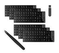 Autocollants Clavier Français - 6 Pièces Noir Stickers Remplacement Lettres