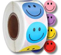 Autocollants colorés en rouleau 500 pièces avec sourire DIY pour enfants