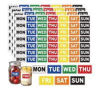 Autocollants colorés pour jour de la semaine - 3,25 x 1,90,5 cm - Autocollants hebdomadaires pour journal alimentaire, calendrier, fournitures scolaires et de bureau - 735 autocollants de