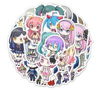 Autocollants Colorful Sekais Rui Project, 105 Pcs Sekais Rui Figurine Vinyle Autocollant Imperméable Pour Fête, Scrapbooking Ordinateur Portable Skateboard Pour Étudiants Adolescents