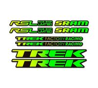Autocollants Compatible Avec De Cadre De Vélo Trek Factory Racing Rsl Sram Dégradé