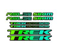 Autocollants Compatible Avec De Cadre De Vélo Trek Factory Racing Rsl Sram Dégradé