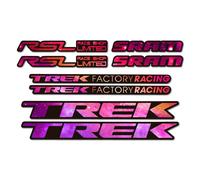 Autocollants Compatible Avec De Cadre De Vélo Trek Factory Racing Rsl Sram Galaxy