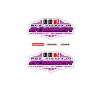 Autocollants Compatible Avec De Fourche De Vélo Marzocchi Bomber 66 Rc3 Titanium 26