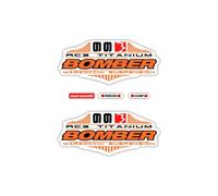 Autocollants Compatible Avec De Fourche De Vélo Marzocchi Bomber 66 Rc3 Titanium 26