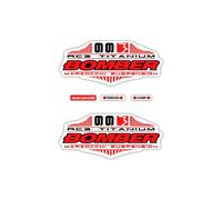 Autocollants Compatible Avec De Fourche De Vélo Marzocchi Bomber 66 Rc3 Titanium 26