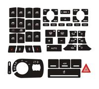 Autocollants Compatible Avec Pour A3 8P 2004-2007 2008 Pour Radio Clima ESP Autocollants Réparation Bouton Phare Autocollants Intérieurs De Commutateur De Bouton Usés