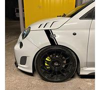 Autocollants compatibles avec 500 ABARTH 595 Garde-boue pour capot Scorpion Tuning Sport Noir