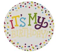 Autocollants confettis « It's My Birthday » - Badge adhésif (36 par paquet), multicolore
