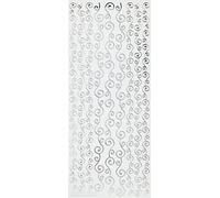 Autocollants Contour - Bordure - Argent sur Blanc