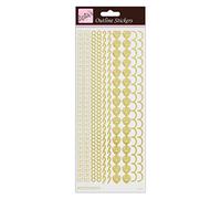 Autocollants Contour - Bordure - Or sur Blanc