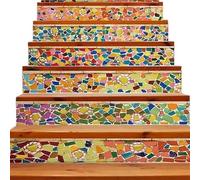 autocollants contre les montées d'escalier, Lot de 6 autocollants for escaliers, autocollants à décoller et à coller, autocollants for marches en bois, autocollants d'art d'intérieur, mise à niveau pr