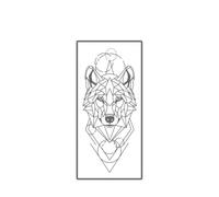 Autocollants Corporels Autocollants De Tatouage Temporaire Wolf King D’une Durée De 1 À 2 Semaines, Faux Réalistes