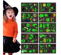 Autocollants corporels Halloween pour - Autocollants lumineux mignons pour le corps d'Halloween | 10 x autocollants d'Halloween mignons, autocollants Mo