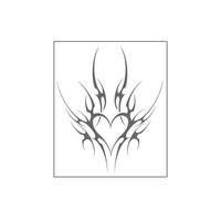 Autocollants Corporels Le Tatouage Temporaire De Modèle D’amour Dure Jusqu’à 15 Jours, Autocollant Semi-permanent Imperméable