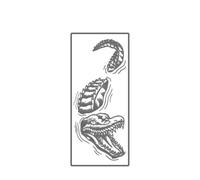 Autocollants Corporels Patch De Tatouage Temporaire Crocodile, Imperméable, Totem De Chasse, Bras Et Mollet