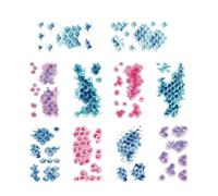 Autocollants Corps pour Femmes - 10 Pièces Décor Peau Écailles de Poisson - Autocollants Scintillants Visage Étanches Pailletés | Pour Hommes Femmes Adultes et Événements