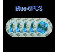 Autocollants cowijk à LED,50/25/10/5 pièces,sous-verre à batterie,62 bouteilles Shoes,pour cocktail,français ou HI Cup,polymères,décor de bar,club,fête-Bleu-5PCS-Diameter-6CM
