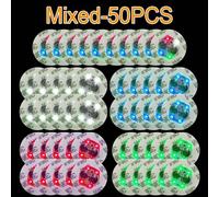 Autocollants cowijk à LED,50/25/10/5 pièces,sous-verre à batterie,62 bouteilles Shoes,pour cocktail,français ou HI Cup,polymères,décor de bar,club,fête-Mixed-50PCS-Diameter-6CM