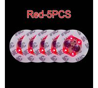 Autocollants cowijk à LED,50/25/10/5 pièces,sous-verre à batterie,62 bouteilles Shoes,pour cocktail,français ou HI Cup,polymères,décor de bar,club,fête-Rouge-5PCS-Diameter-6CM
