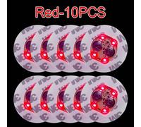 Autocollants cowijk à LED,50/25/10/5 pièces,sous-verre à batterie,62 bouteilles Shoes,pour cocktail,français ou HI Cup,polymères,décor de bar,club,fête-Rouge-10PCS-Diameter-6CM