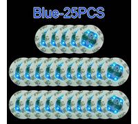 Autocollants cowijk à LED,50/25/10/5 pièces,sous-verre à batterie,62 bouteilles Shoes,pour cocktail,français ou HI Cup,polymères,décor de bar,club,fête-Bleu-25PCS-Diameter-6CM