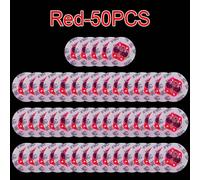 Autocollants cowijk à LED,50/25/10/5 pièces,sous-verre à batterie,62 bouteilles Shoes,pour cocktail,français ou HI Cup,polymères,décor de bar,club,fête-Rouge-50PCS-Diameter-6CM