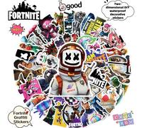 Autocollants créatifs Fortnite : Graffiti, personnages de dessins animés, accessoires de jeu, imperméables, décoratifs DIY, vente en gros Fortnite