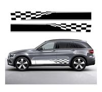 Autocollants créatifs universels à Rayures pour carrosserie de Voiture, Accessoires de décoration en Vinyle à Motif de Grille pour Sports de Course