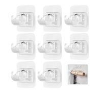 Autocollants, Crochets Adhésifs, 8 Pièces Auto-adhésives Support de Tringle à Rideaux, Support de Tringle à Rideaux, Support de Tringle à Rideaux sans Percer pour la Maison, la Salle de Bain