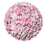 Autocollants d’arc esthétiques,autocollants d’arc mignons - Autocollants de guitare - avec nœud papillon pour filles, 110 pièces, autocollants esthétiques pour ordinateur portable, boutei