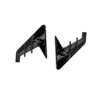 Autocollants d'aile latérale en Fiber de carbone, couvercle de ventilation d'admission de capot de garde-boue de flux d'air de voiture garniture d'aile latérale de voiture(Glossy black)