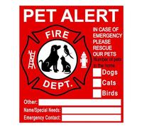 Autocollants d'alerte pour animaux de compagnie - Autocollant pour porte et fenêtre, urgence « Please Rescue Our Pets, Pet Alert Safety Fire Rescue », autocollants d'urgence pour animaux de compagnie