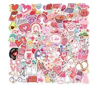 Autocollants d'amour pour scrapbooking - Lot de 100 Autocollants de Mariage Holographiques | Stickers Décoratifs pour Ordinateur, Carnet, Étui Téléphone, Tasse, Saint-Valentin