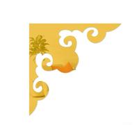 Autocollants d'angle décoratifs en acrylique effet miroir 3D pour la maison (1 doré)