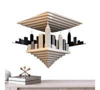 Autocollants d'angle d'illusion d'art mural optique 3D amovibles, coin impossible - art mural qui remodèle la réalité, art murals graphiquess à décoller et coller, pour salons et bureaux