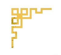 Autocollants d'angle en acrylique pour transformer votre chambre avec une décoration murale 3D (4 dorés)