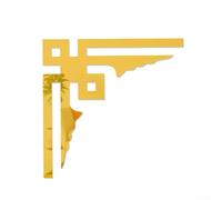 Autocollants d'angle en acrylique pour transformer votre chambre avec une décoration murale 3D (5 dorés)